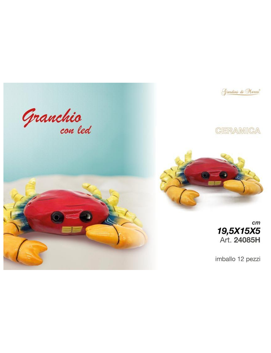 HOME FURNITURE CRAB 19.5x15 CENTIMETERS WITH LED
