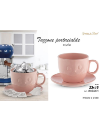TAZZONE PORTACIALDE SORRISO ROSA