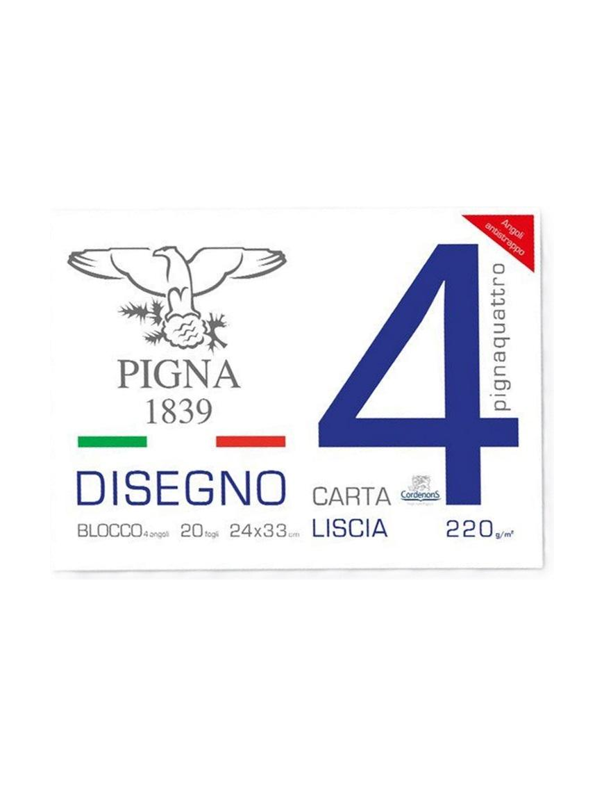 ALBUM BLOCCO 4 ANGOLI 20 FOGLI 33x48 RUVIDO