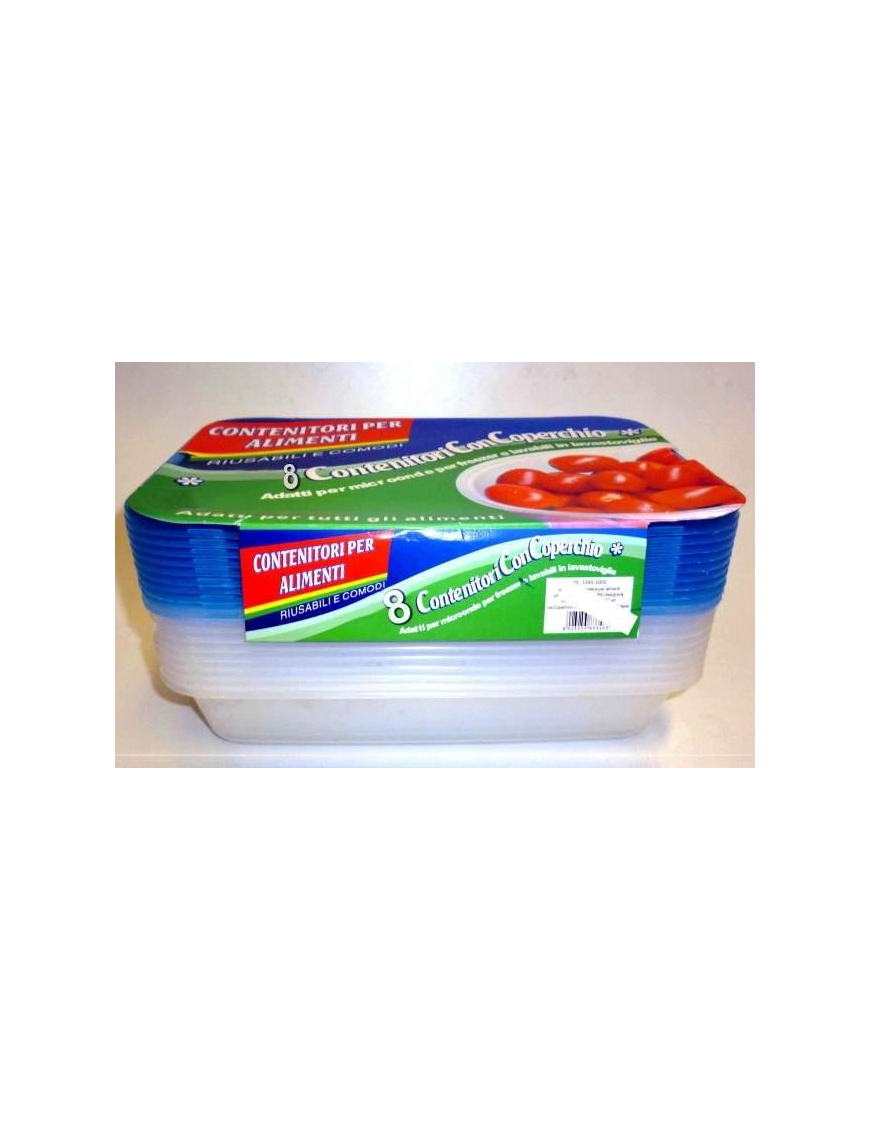 RECTANGULAR CONTAINERS 25x16 CENTIMETERS 8 PIECES