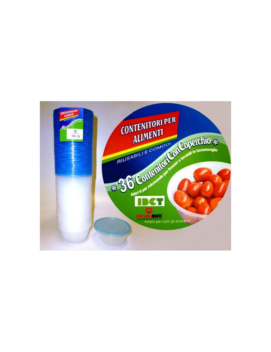 ROUND CONTAINERS DIAMETER 10 CENTIMETERS 36 PIECES