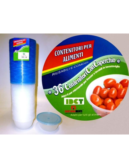 ROUND CONTAINERS DIAMETER 10 CENTIMETERS 36 PIECES