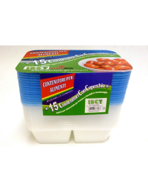 RECTANGULAR CONTAINERS 17.5x12.5 CENTIMETERS 15 DOUBLE PIECES