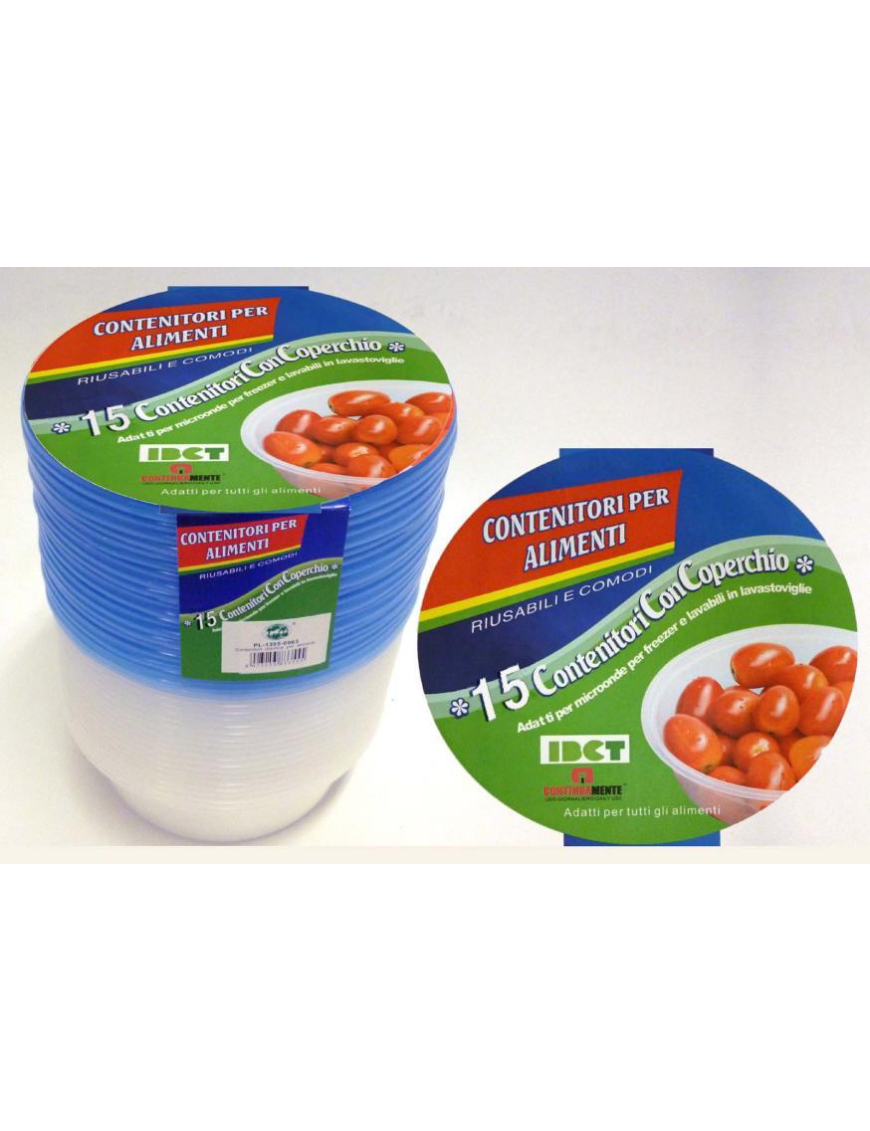 ROUND CONTAINERS DIAMETER 15 CENTIMETERS 20 PIECES HIGH