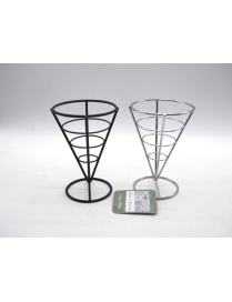 CONE 15x8cm SILVER OR BLACK METAL