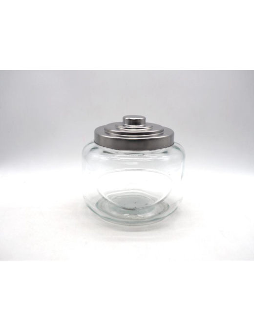 BARATTOLO VETRO CON COPERCHIO ALLUMINIO