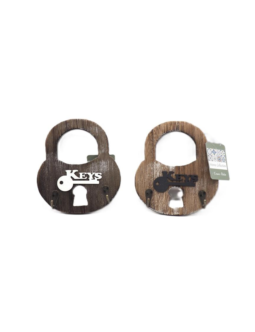WOODEN KEY RING ASSORTED COLORS