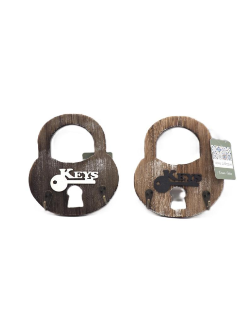WOODEN KEY RING ASSORTED COLORS