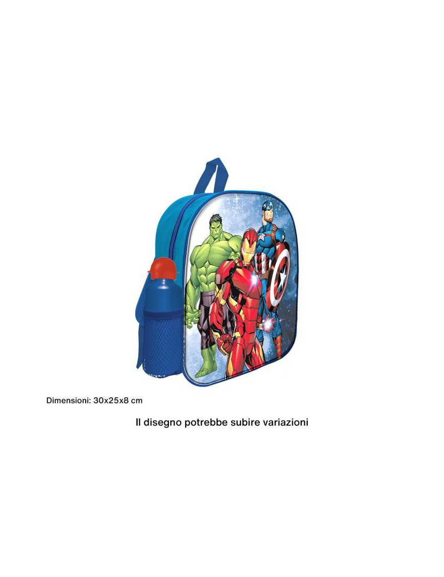 AVENGERS ZAINO PVC 30cm CON BORRACCIA