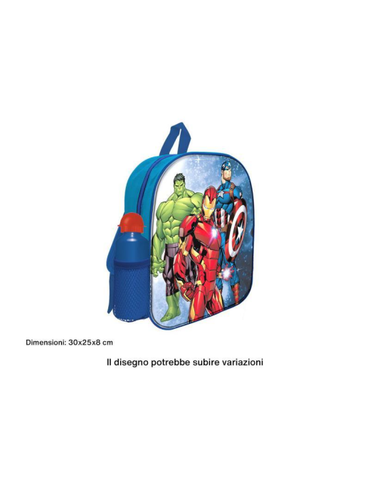 AVENGERS ZAINO PVC 30cm CON BORRACCIA