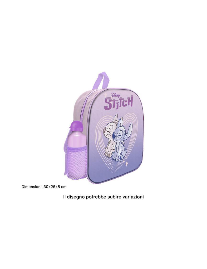 STITCH GIRL ZAINO PVC 30cm CON BORRACCIA