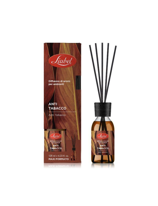DIFFUSORE AMBIENTE CON BASTONCINI 125ml ANTI TABACCO