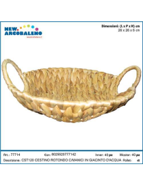 ROUND HYACINTH BASKET 26cm