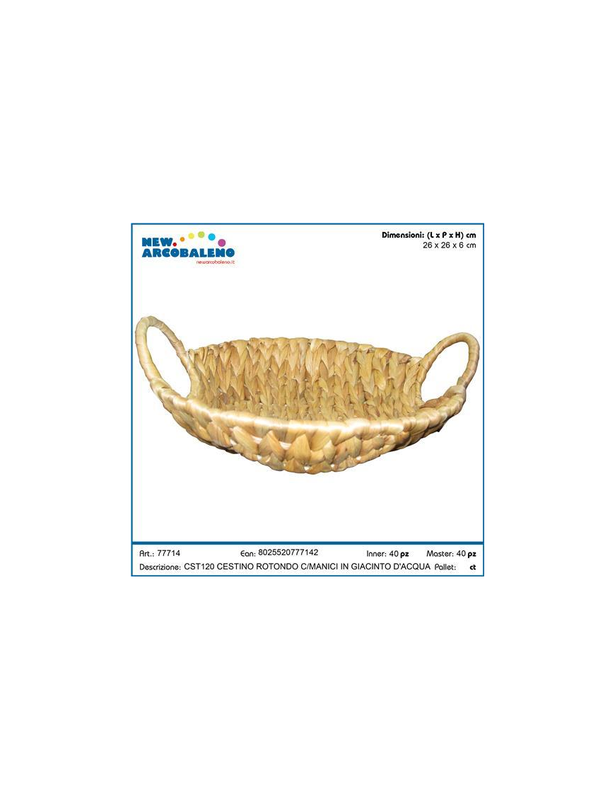 CESTINO GIACINTO TONDO 26cm