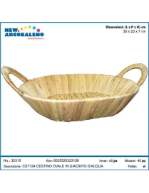 OVAL HYACINTH BASKET 30x23cm