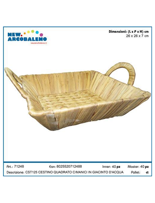 HYACINTH FRAME BASKET 26x26cm
