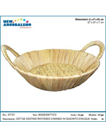 ROUND HYACINTH BASKET 27cm