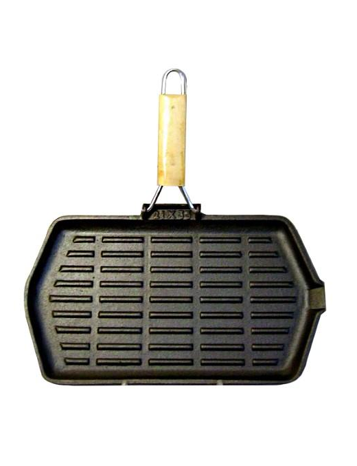 RECTANGULAR CAST IRON GRILL PAN 21x35 CENTIMETERS