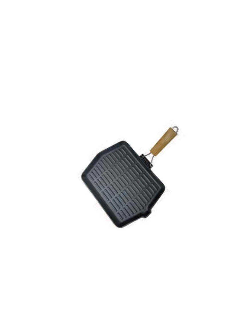 RECTANGULAR CAST IRON GRILL PAN 26x35 CENTIMETERS