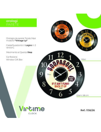 OROLOGIO PARETE LEGNO TONDO 58cm