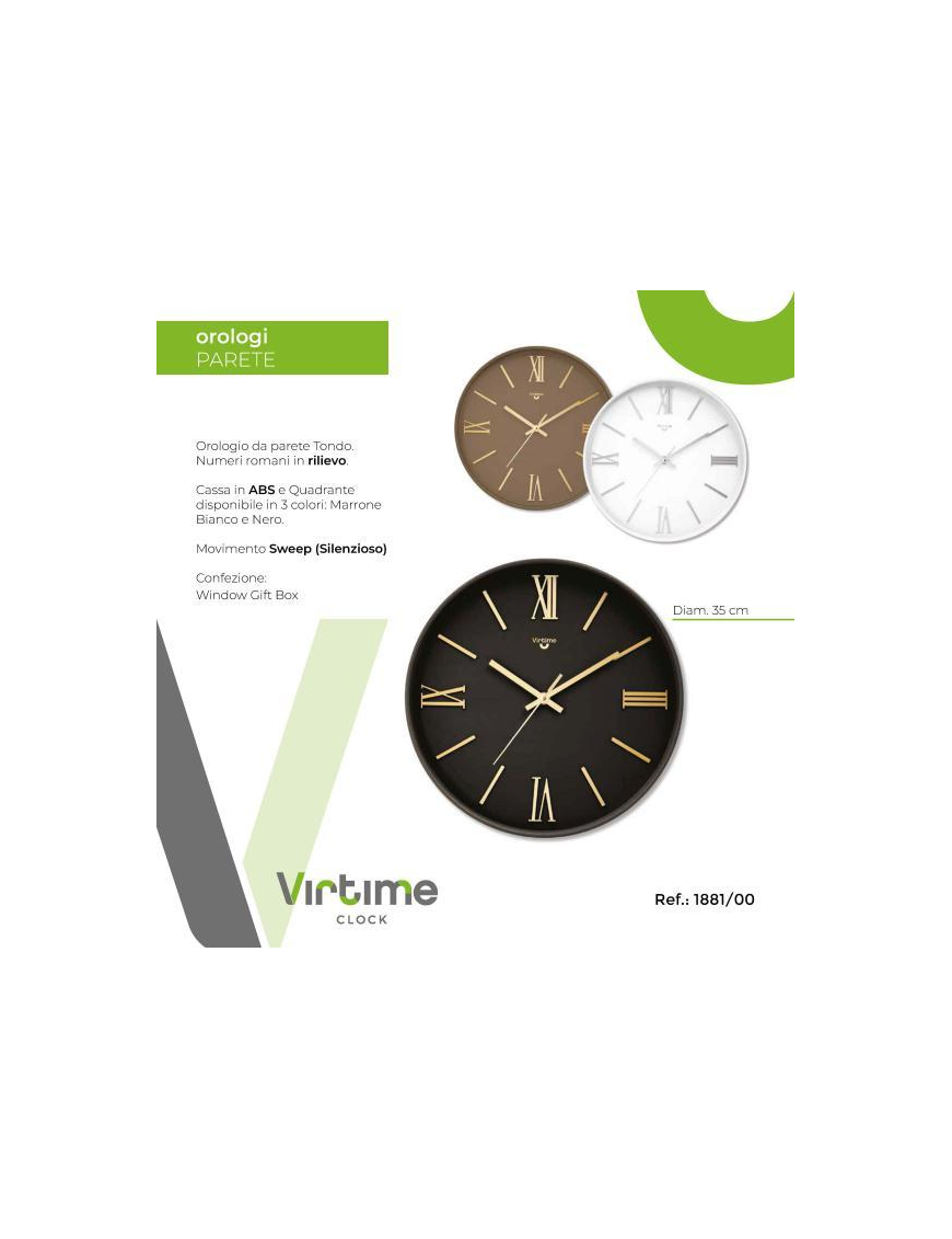 OROLOGIO PARETE ABS d35cm