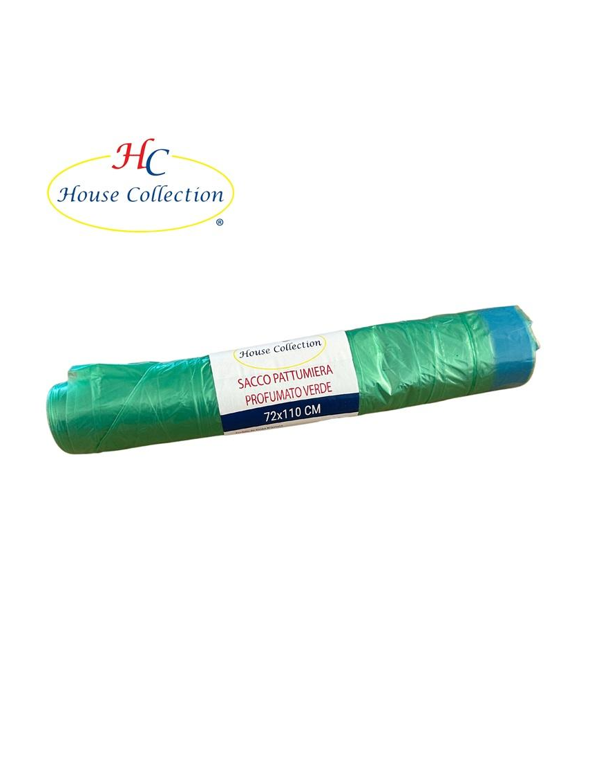 SACCHI PATTUMIERA PROFUMATI VERDE 72x110 10pezzi