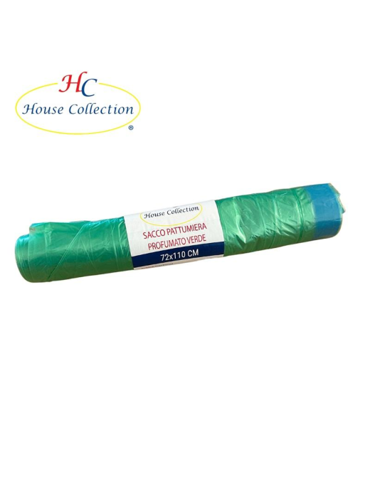 SACCHI PATTUMIERA PROFUMATI VERDE 72x110 10pezzi
