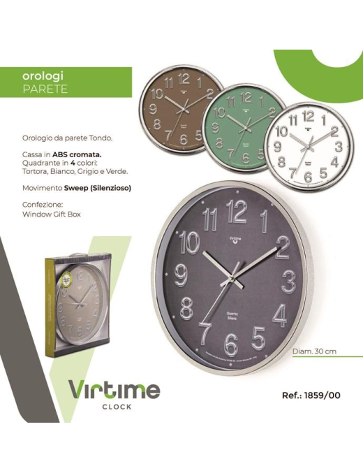 OROLOGIO PARETE ABS DIAMETRO 30 CENTIMETRI