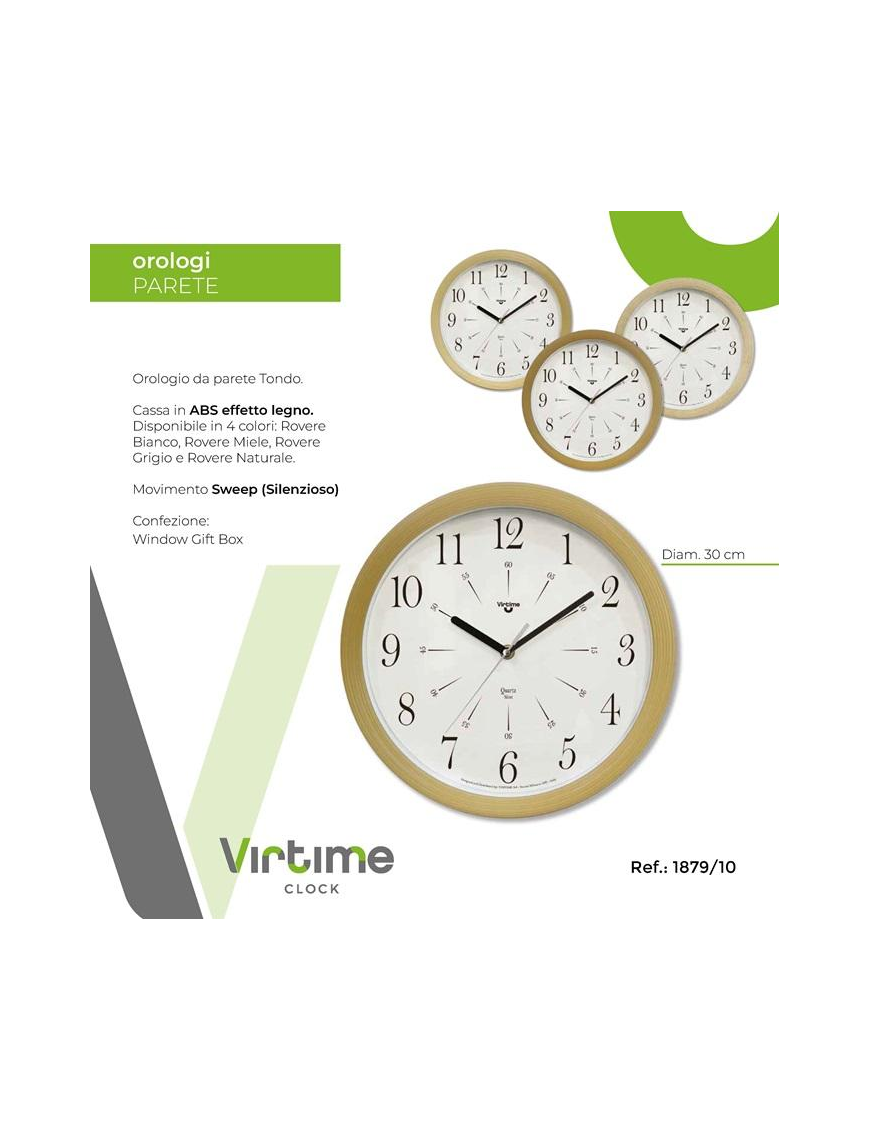 ABS WALL CLOCK d30cm