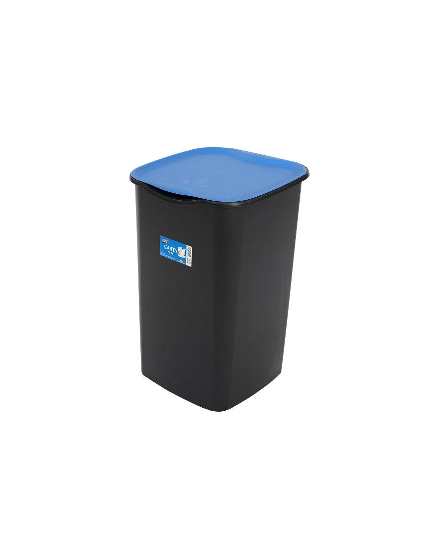 RECYCLING WASTE BIN 50lt BLACK/BLUE
