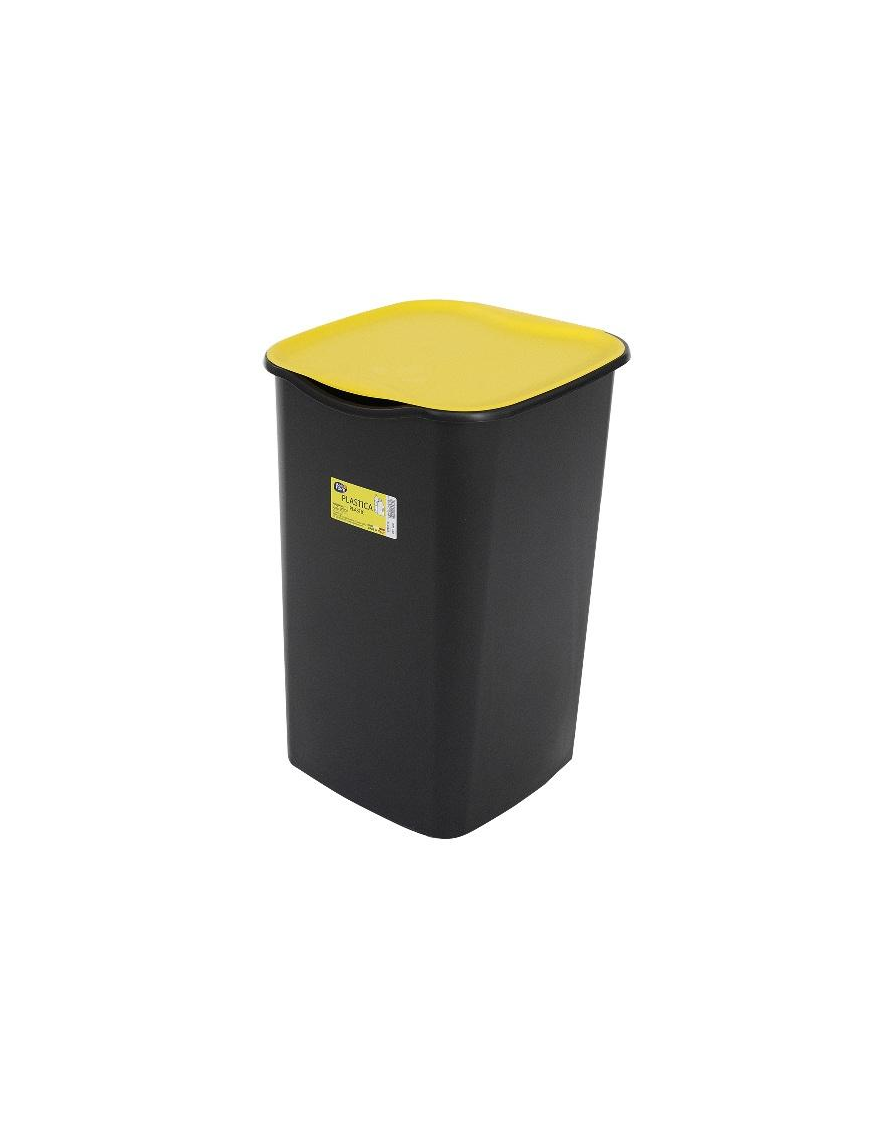 PATTUMIERA RICICLO 50lt NERO/GIALLO