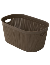 CESTA INTRECCIO MOKA 23,5x18x12cm