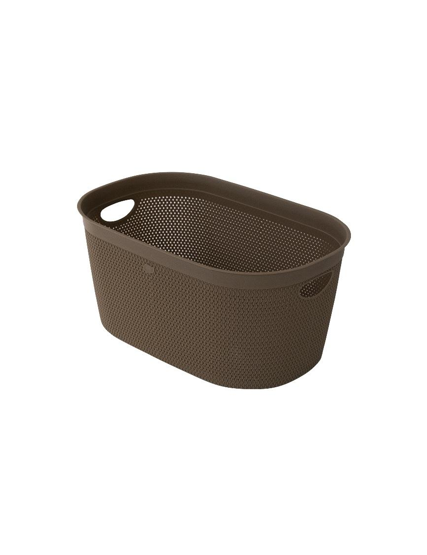 CESTA INTRECCIO MOKA 23,5x18x12cm
