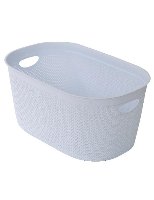 CESTA INTRECCIO BIANCO 37x28x18cm