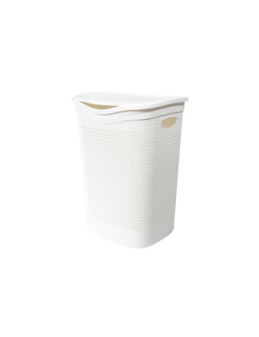 PORTABIANCHERIA INTRECCIO BIANCO 55lt