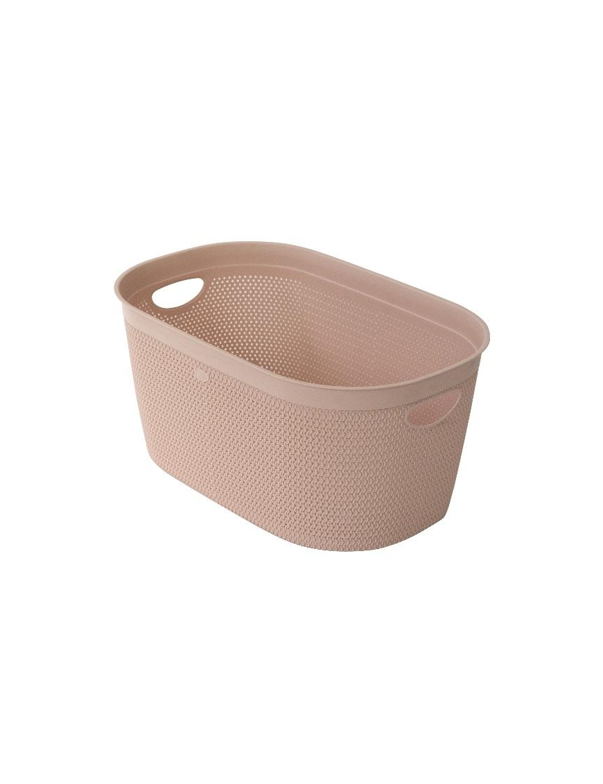 CESTA INTRECCIO ROSA 37x28x18cm
