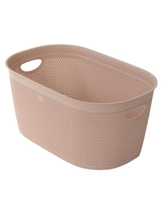 CESTA INTRECCIO ROSA 37x28x18cm