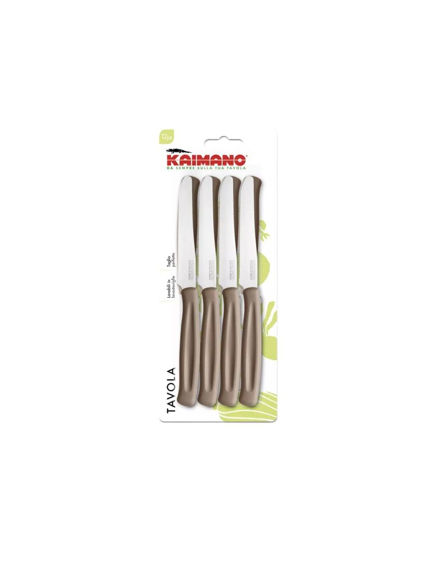 KAIMANO DINAMIK BROWN TABLE KNIVES 12 PIECES