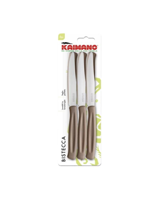 COLTELLI 6 PEZZI PER BISTECCA KAIMANO DINAMIK MARRONE