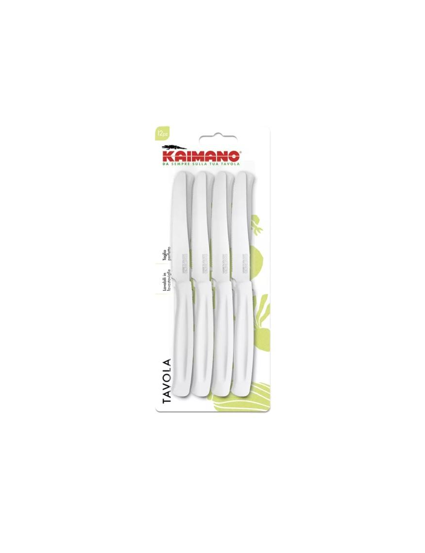 COLTELLI 12 PEZZI DA TAVOLO KAIMANO DINAMIK BIANCHI