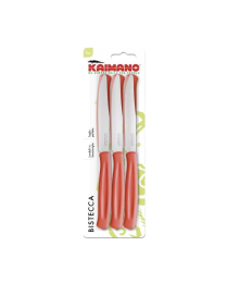 COLTELLI 6 PEZZI PER BISTECCA KAIMANO DINAMIK ROSSI