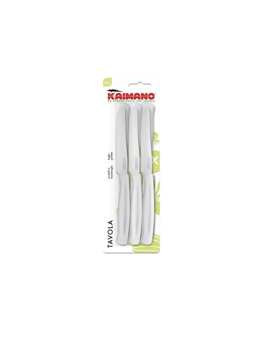 KAIMANO DINAMIK WHITE TABLE KNIVES 6 PIECES