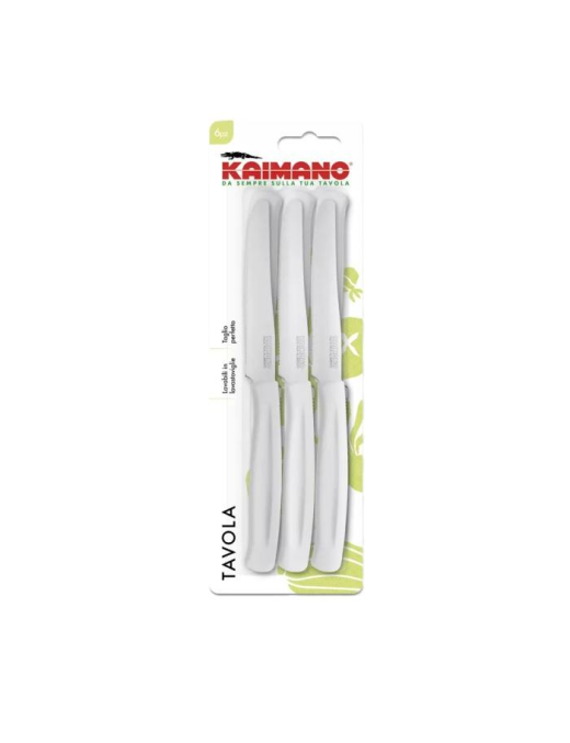 KAIMANO DINAMIK WHITE TABLE KNIVES 6 PIECES