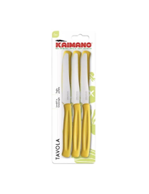 COLTELLI 6 PEZZI DA TAVOLO KAIMANO DINAMIK GIALLI