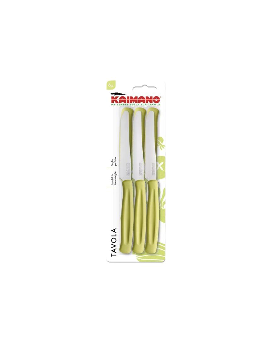 COLTELLI 6 PEZZI DA TAVOLO KAIMANO DINAMIK VERDI