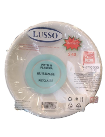 SMILE PIATTO DESSERT CONFEZIONE 28 PEZZI RIUTILIZZABILE