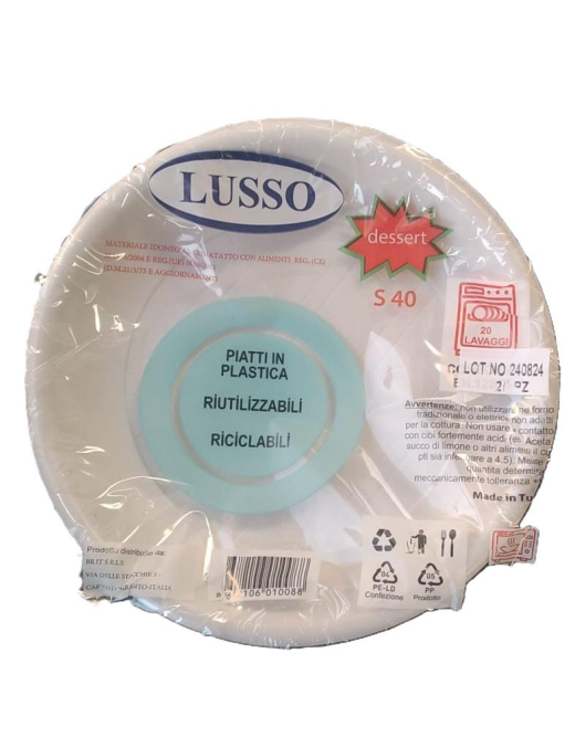 SMILE DESSERT PLATE PACK OF 28 REUSABLE PIECES