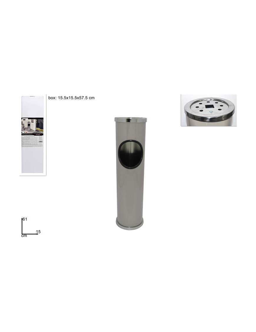 GRAY METAL ASHTRAY