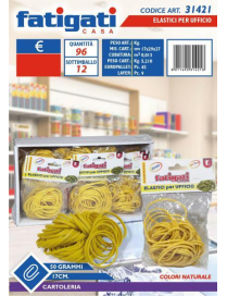 ELASTICI UFFICIO 50gr 17cm NATURALI