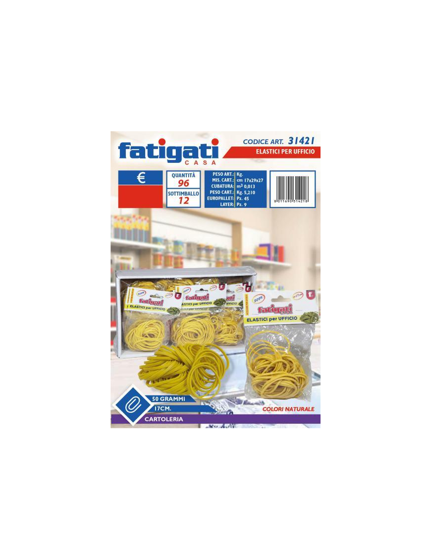 OFFICE ELASTICS 50gr 17cm NATURAL